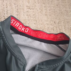 Siroko | Cycling Jersey in Dark Green with Red Trim